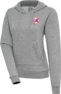 ANTIGUA Women's Antigua  Heather Gray New York Yankees Cooperstown Victory Pullover Hoodie