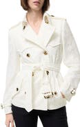 Burberry Short Paisley Lace Foxfield Trench Coat