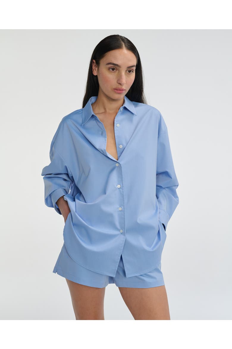 Oversized Shirt, Alternate, color, Periwinkle Blue