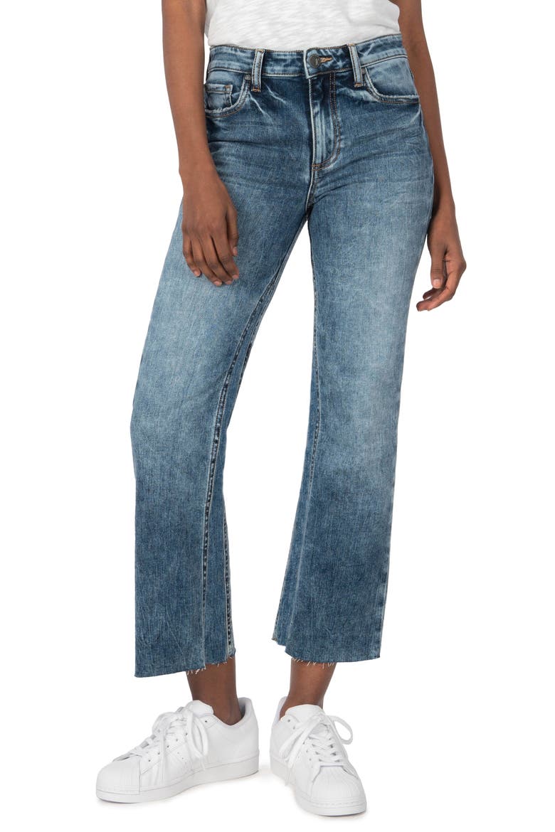 KUT from the Kloth Kelsey High Waist Ankle Flare Jeans, Main, color, INVITATION