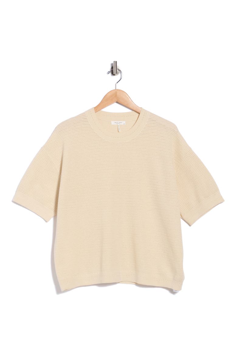 Zane Short Sleeve Crewneck Top, Main, color, SAND