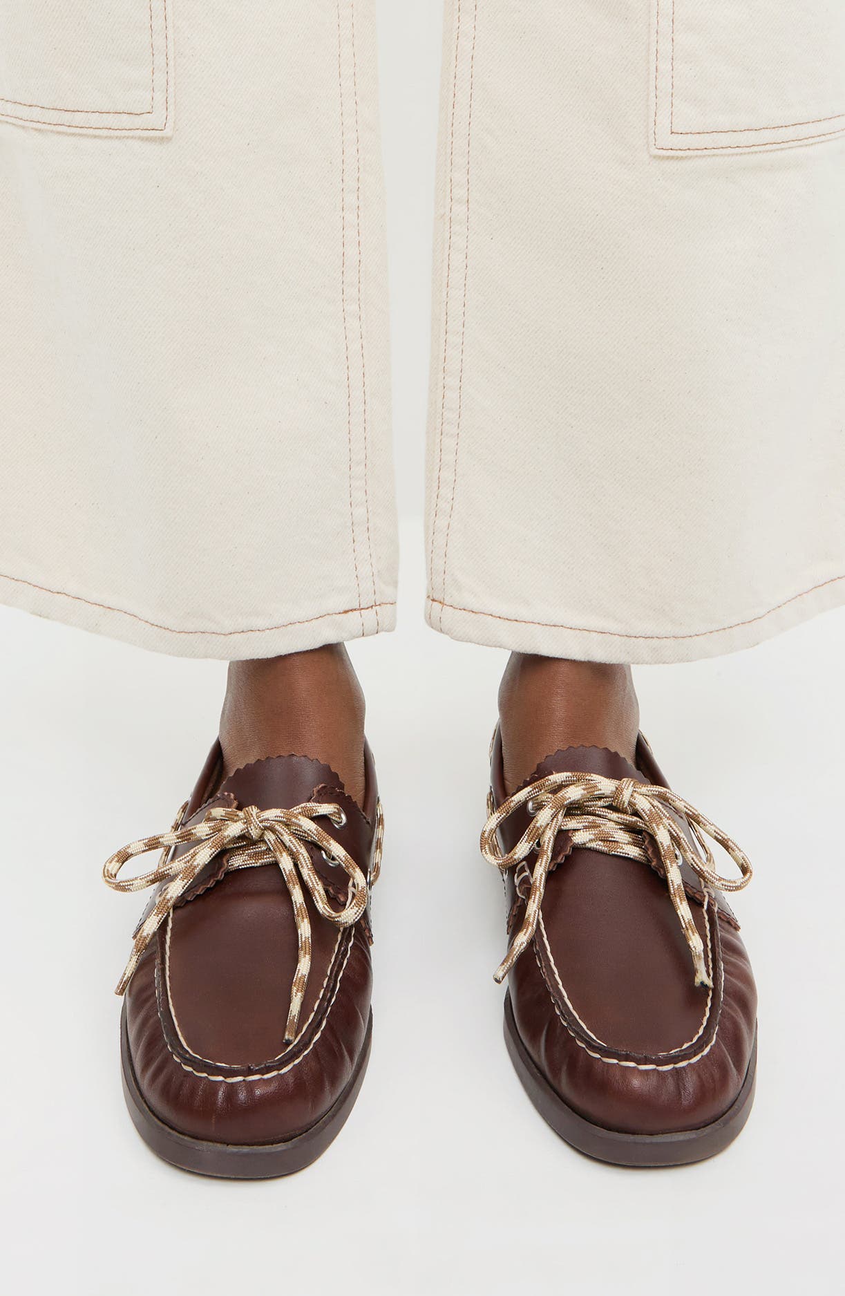 Loeffler Randall Franco Boat Shoe, Alternate, color, Espresso/ Brown/ Butter