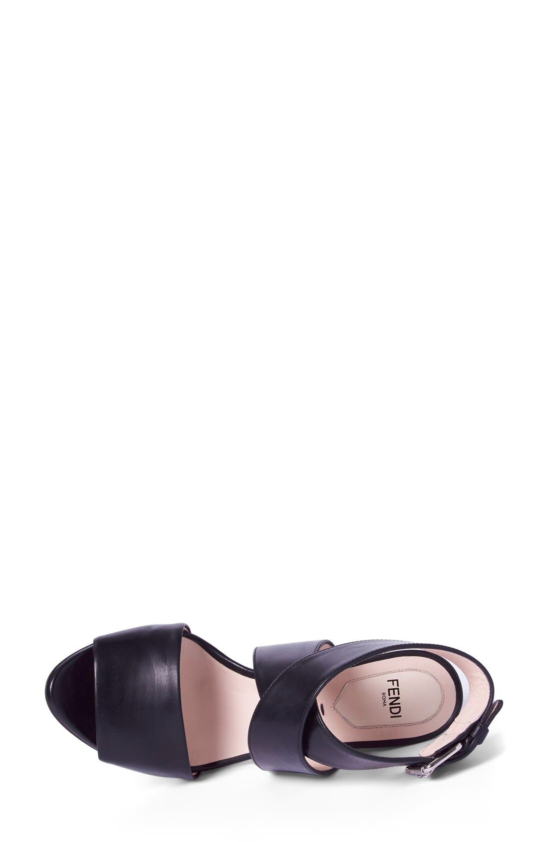 Fendi 'Beyond' Crisscross Strap Sandal, Alternate, color, 