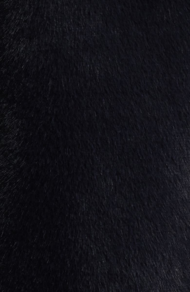 Michael Kors Faux Fur Belted Coat, Alternate, color, Midnight