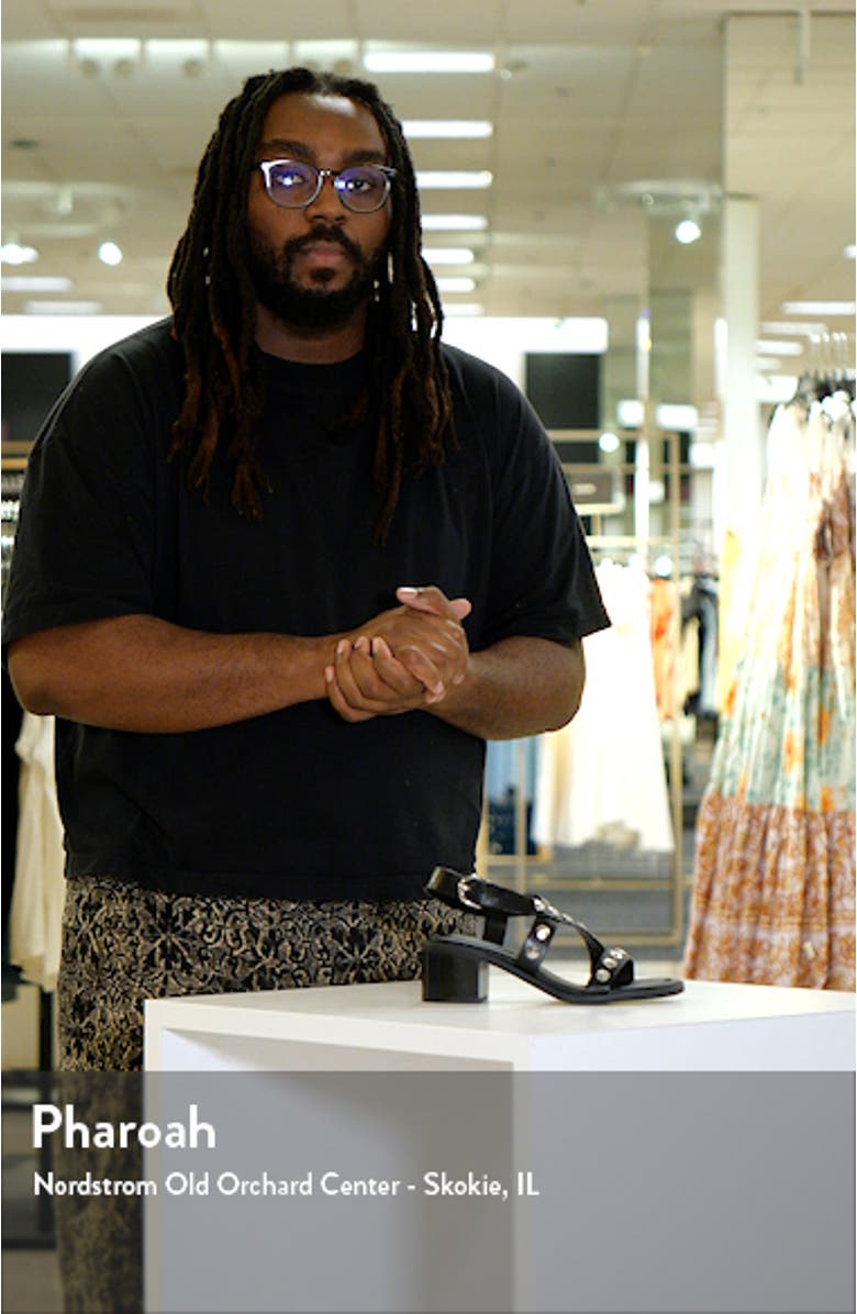 Geo Stud Block Heel Sandal, sales video thumbnail