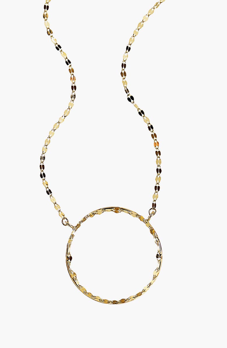 LANA Jewelry 'Blake' Medium Circle Pendant Necklace, Alternate, color, Yellow Gold