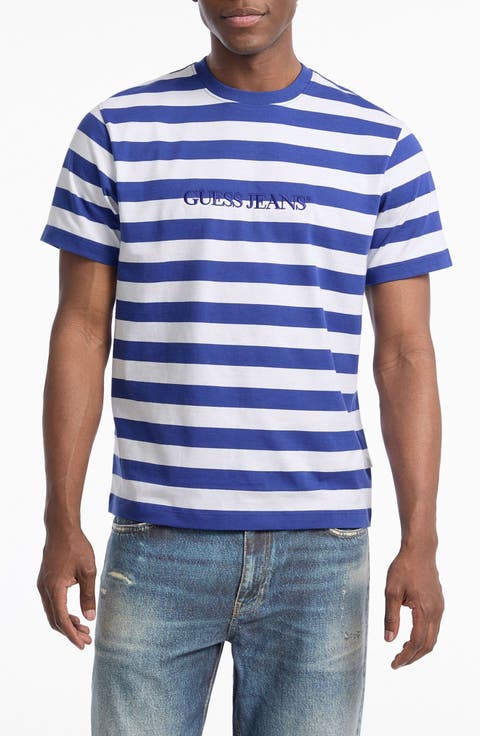 Yarn Dye Stripe Organic Cotton T-Shirt