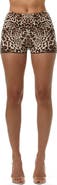 Naked Wardrobe Leopard Jacquard Knit Shorts