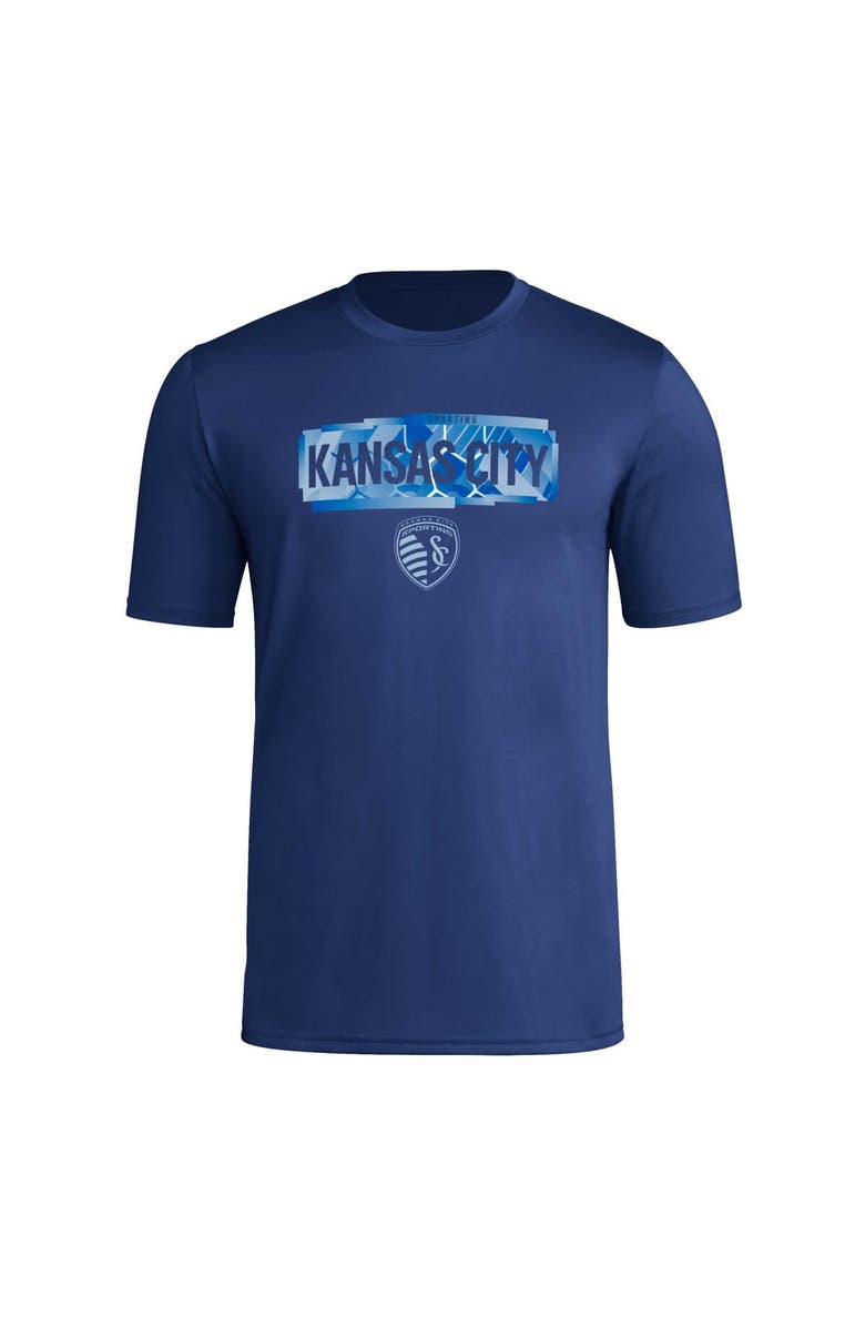 adidas Men's adidas Navy Sporting Kansas City Local Pop AEROREADY T-Shirt, Alternate, color,