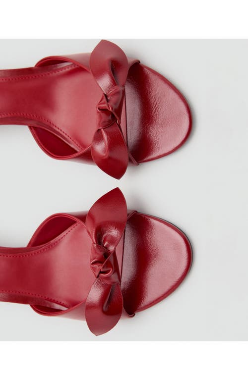 Mango Bow Strap Sandal In Red