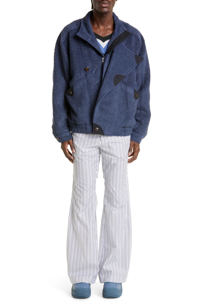 KIKO KOSTADINOV Maersk Asymmetric Alpaca & Wool Blend Bomber Jacket, Alternate, color, 