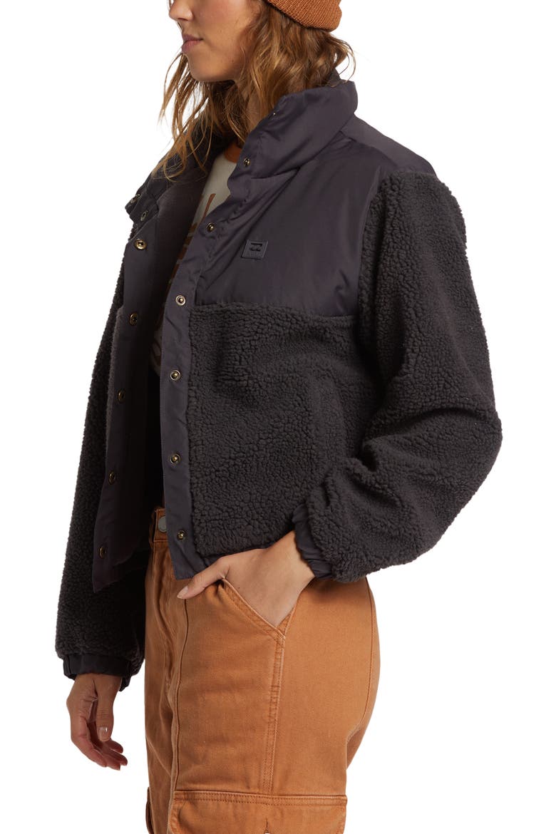 Lost Trails Fleece & Ripstop Jacket, Alternate, color, BLACK SAND