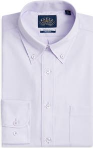 EAGLE Regular Fit Light Purple Cotton Twill Button-Down Shirt