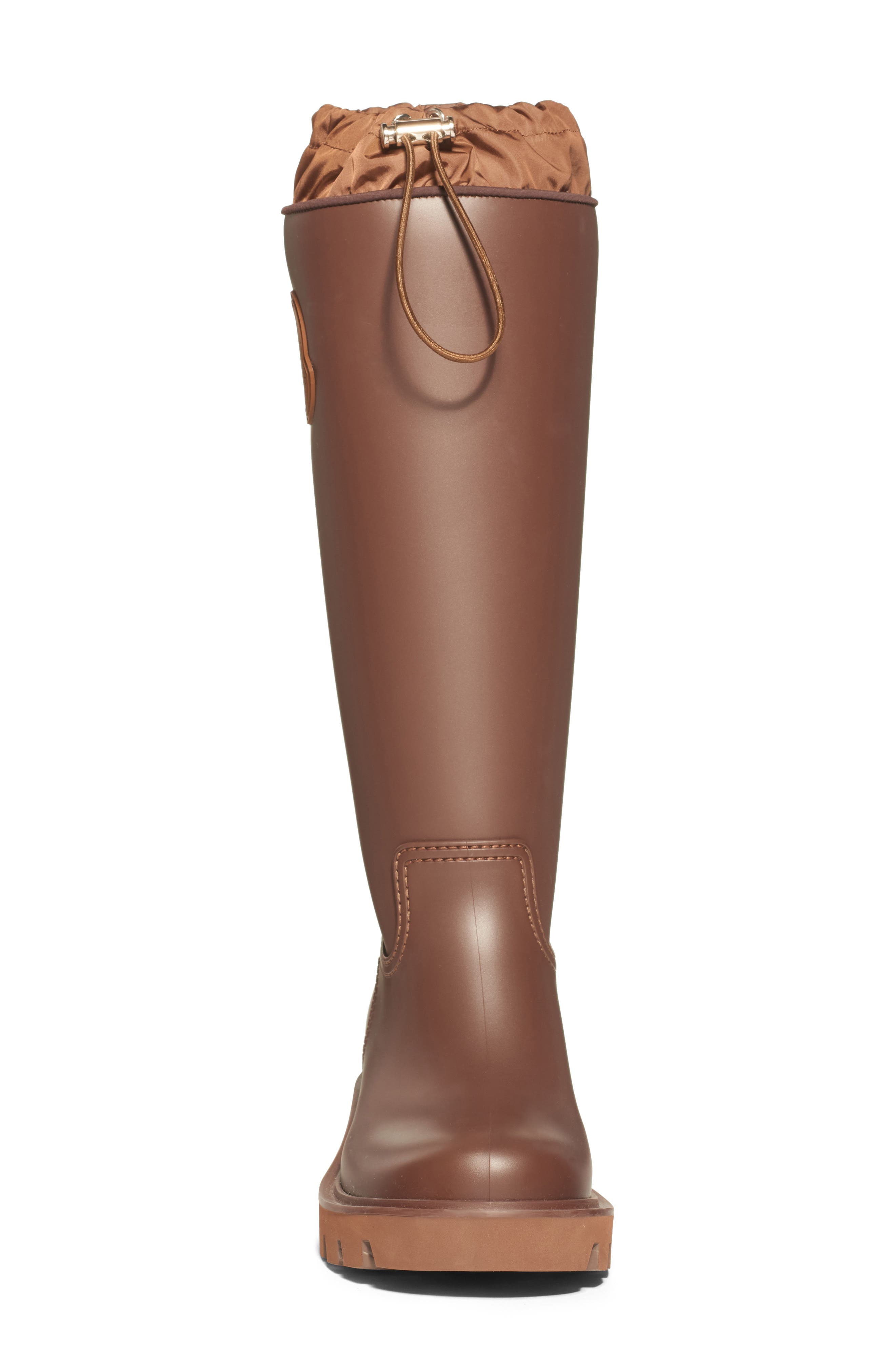 Moncler Kickstream Waterproof Knee High Rain Boot, Alternate, color, Brown