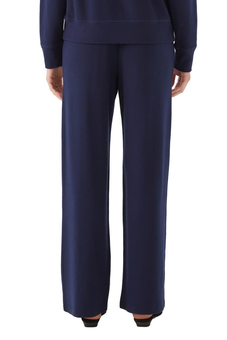 Pintuck Drawstring Wide Leg Sweatpants, Alternate, color, NAVY