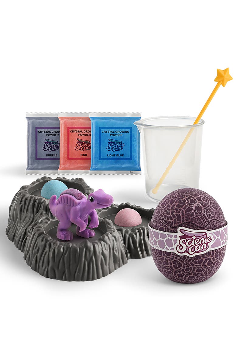 Science Can Crystal Dinosaur Growing Kit, Main, color, Multicolored
