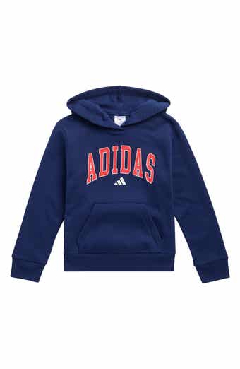 adidas Kids' Varsity Logo Fleece Pullover Hoodie