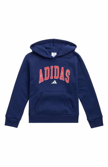 adidas Kids' Varsity Logo Fleece Pullover Hoodie