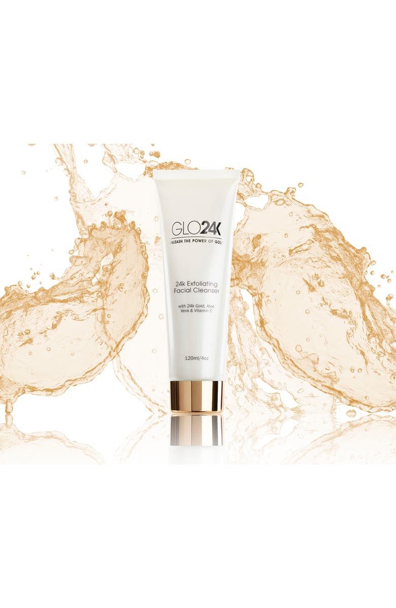 GLO24K UNLEASH THE POWER OF GOLD 24k Exfoliating Facial Cleanser, Alternate, color, Na