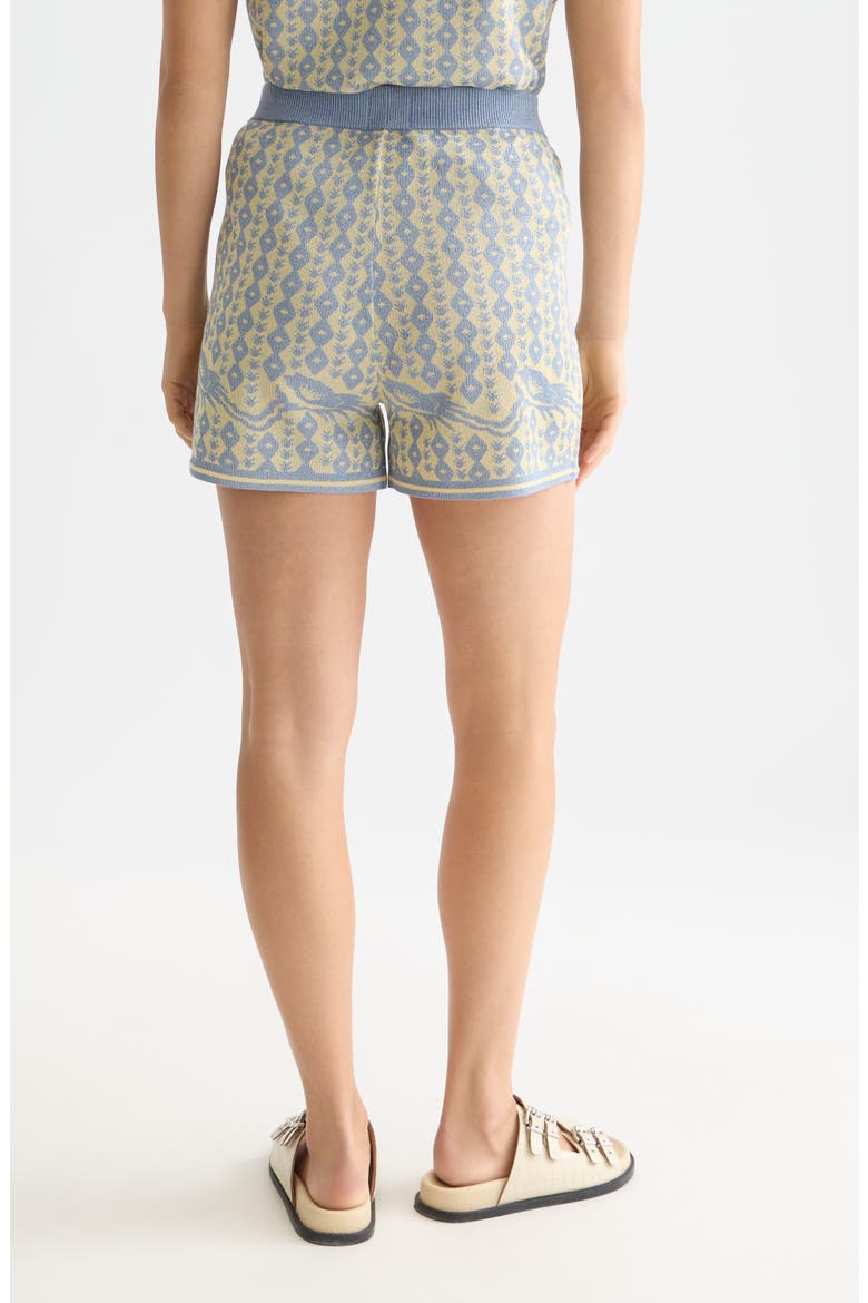 Jacquard Knit Shorts, Alternate, color, CACTUS STRIPE PLACED RAFFIA