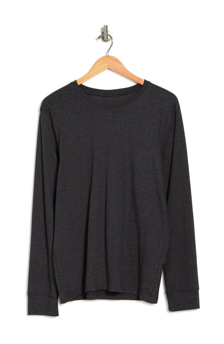 UNSIMPLY STITCHED Long Sleeve Crewneck T-Shirt, Alternate, color, Dark Heather Grey