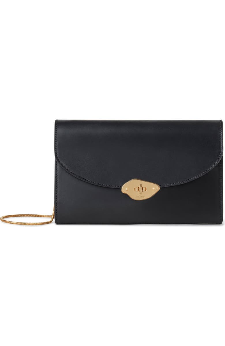 Mulberry Lana High Gloss Leather Clutch, Main, color,