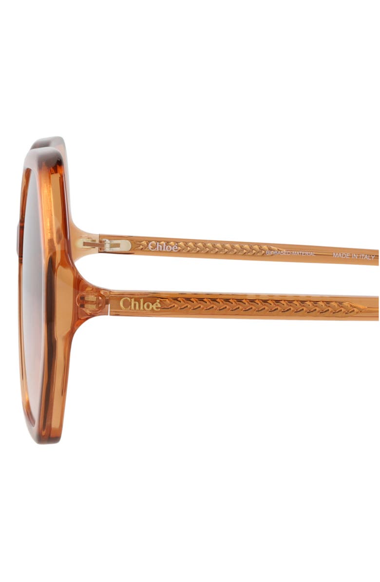 Chloé 58mm Geometric Sunglasses, Alternate, color, Orange Orange Orange