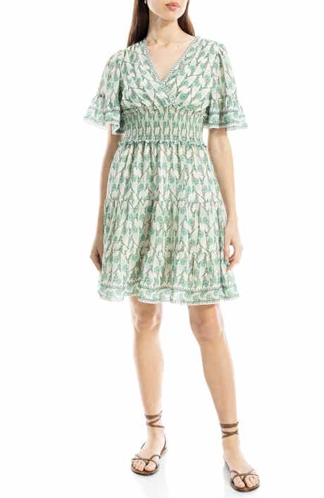 MAX STUDIO Short Bell Sleeve Fit & Flare Dress