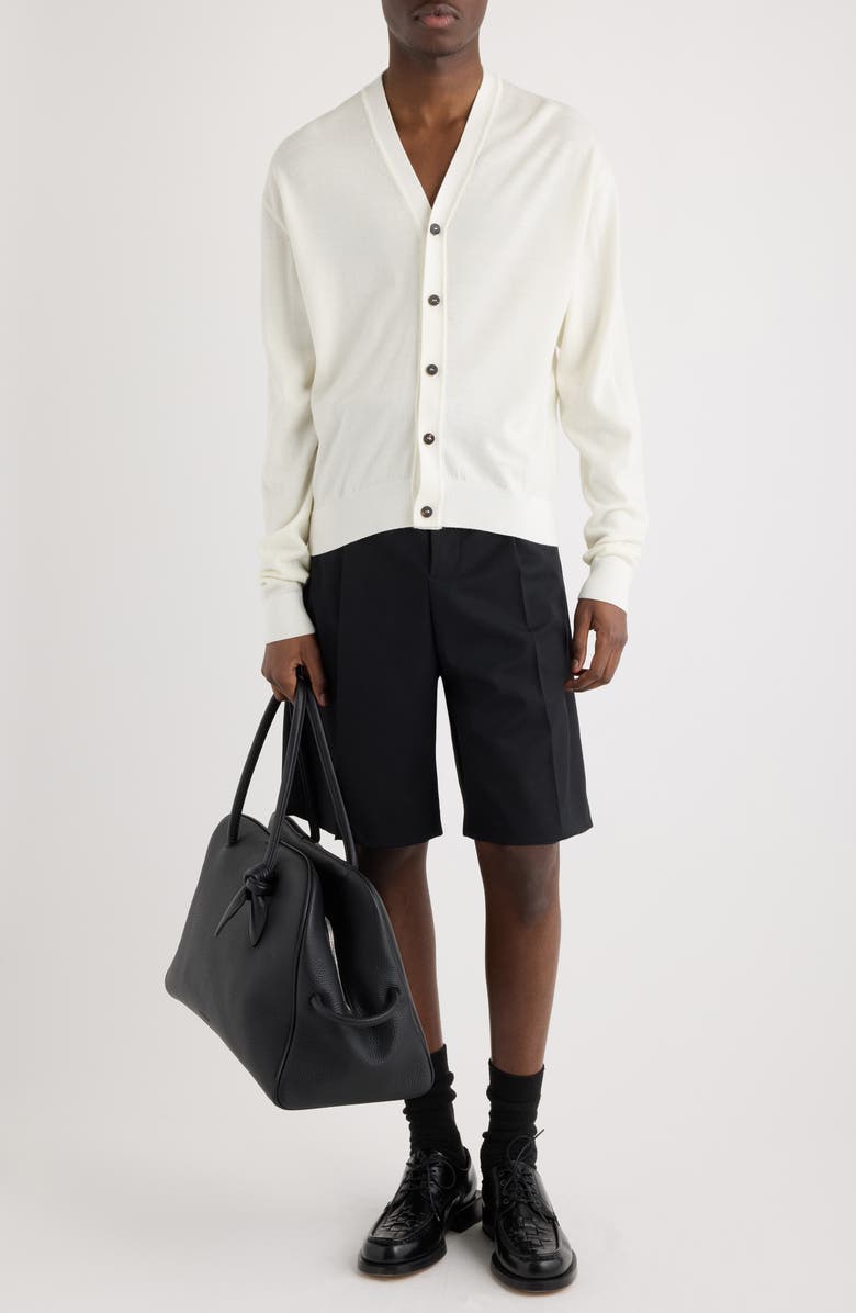 Jacquemus Le Cardigan Brode Merino Wool Blend Cardigan, Alternate, color, Off-White