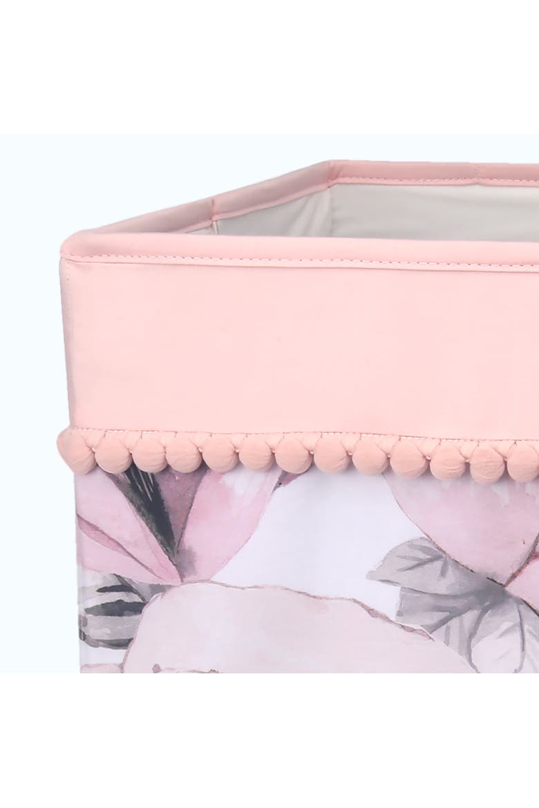 Signature Botanical Baby Watercolor Floral Storage/Hamper, Alternate, color, Pink