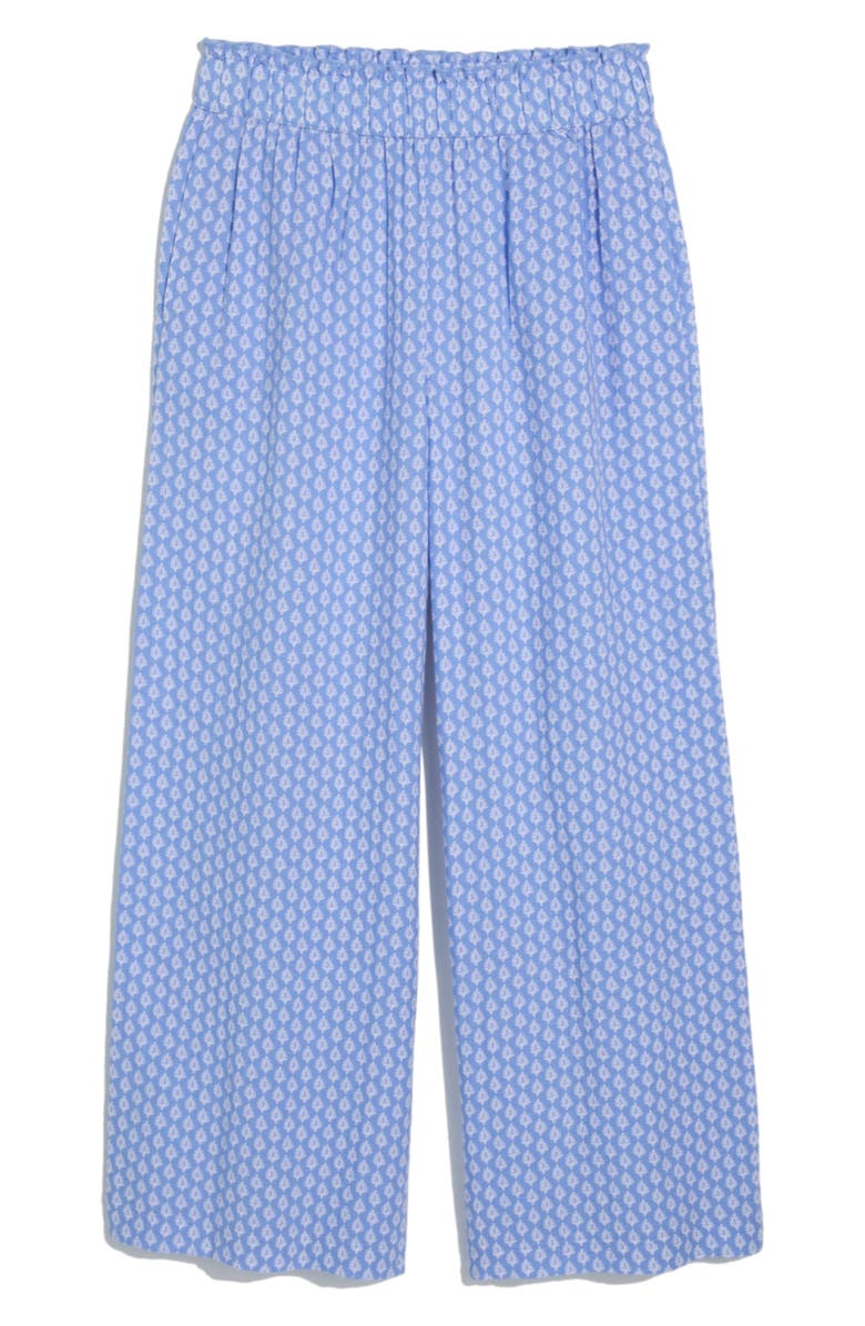 vineyard vines Cotton Gauze Wide Leg Pants, Alternate, color, Seaweed Serenity