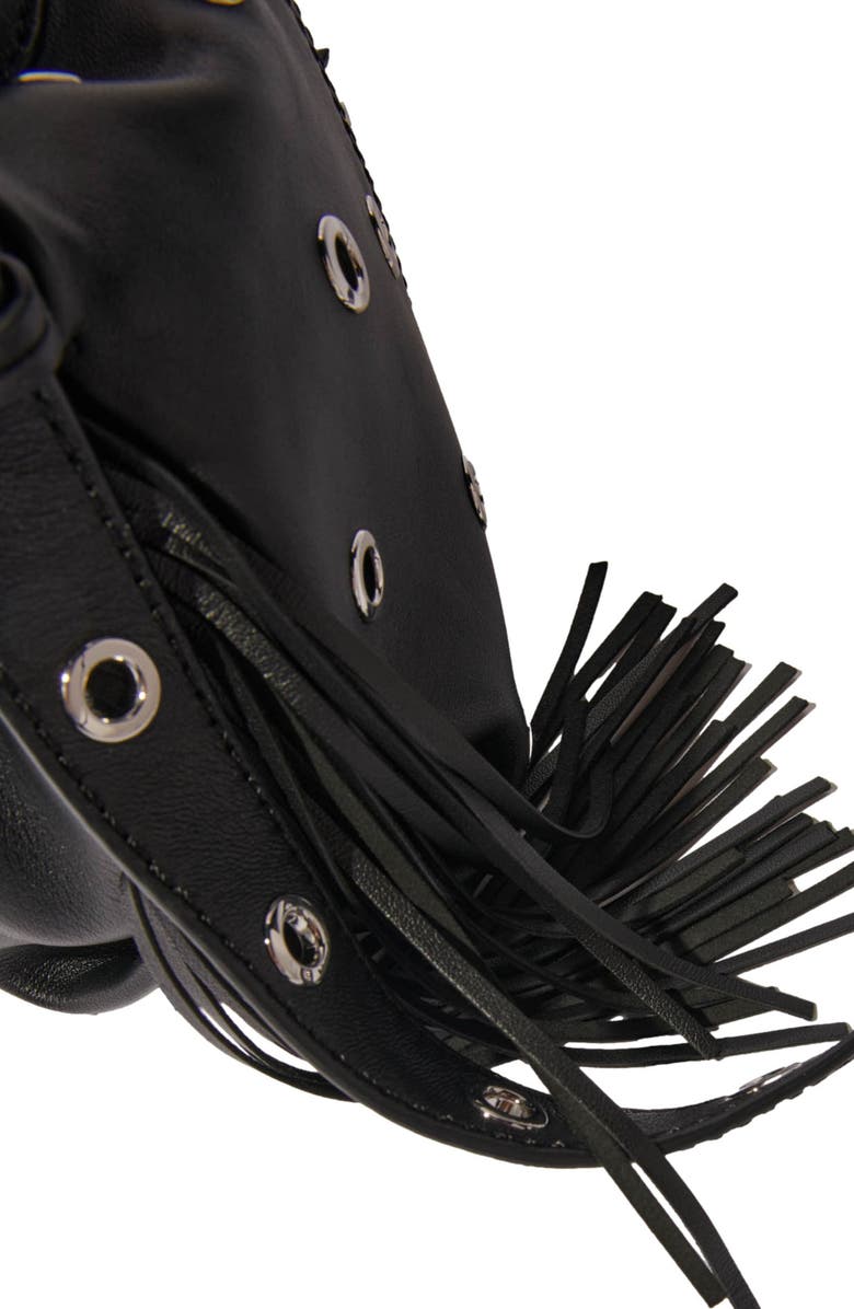 maje Miss M Mini eyelet leather bag, Alternate, color,