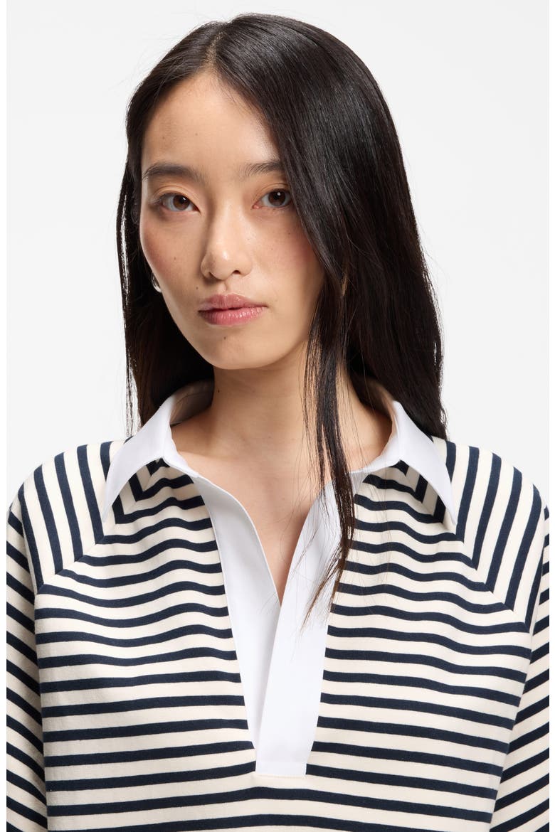 Essipa Stripe Polo Top, Alternate, color, SKY CAPTAIN STRIPE