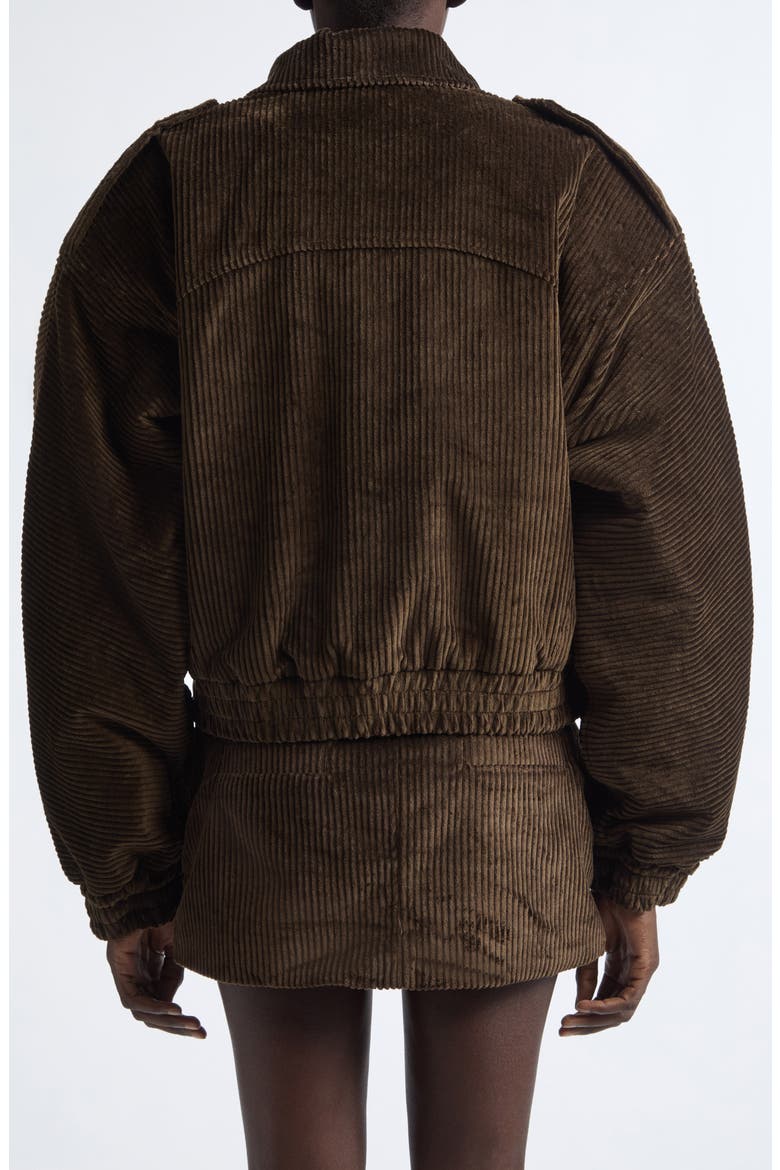 Padded Cotton Corduroy Jacket, Alternate, color, BROWN