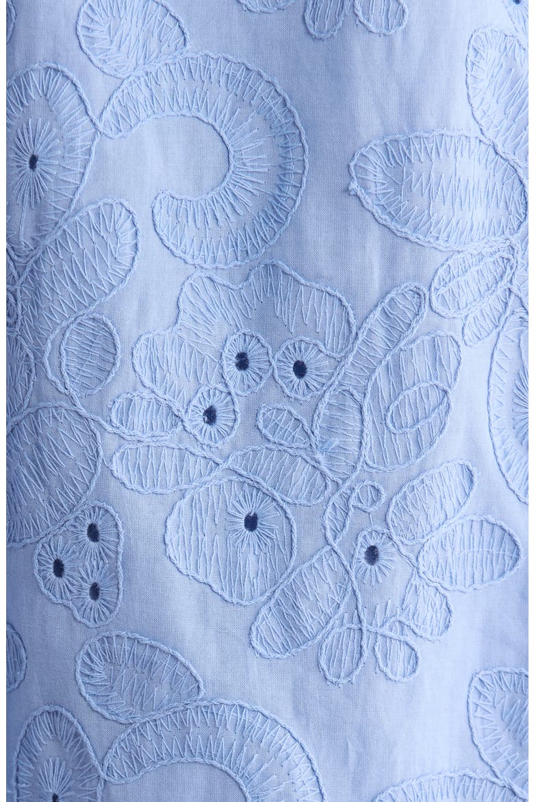 Embroidered Eyelet Lace Dress, Alternate, color, SURF BLUE