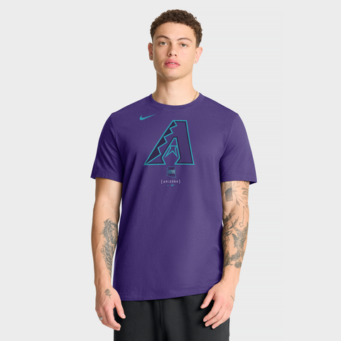 Men's Nike Purple Arizona Diamondbacks City Connect Large Logo T-Shirt
