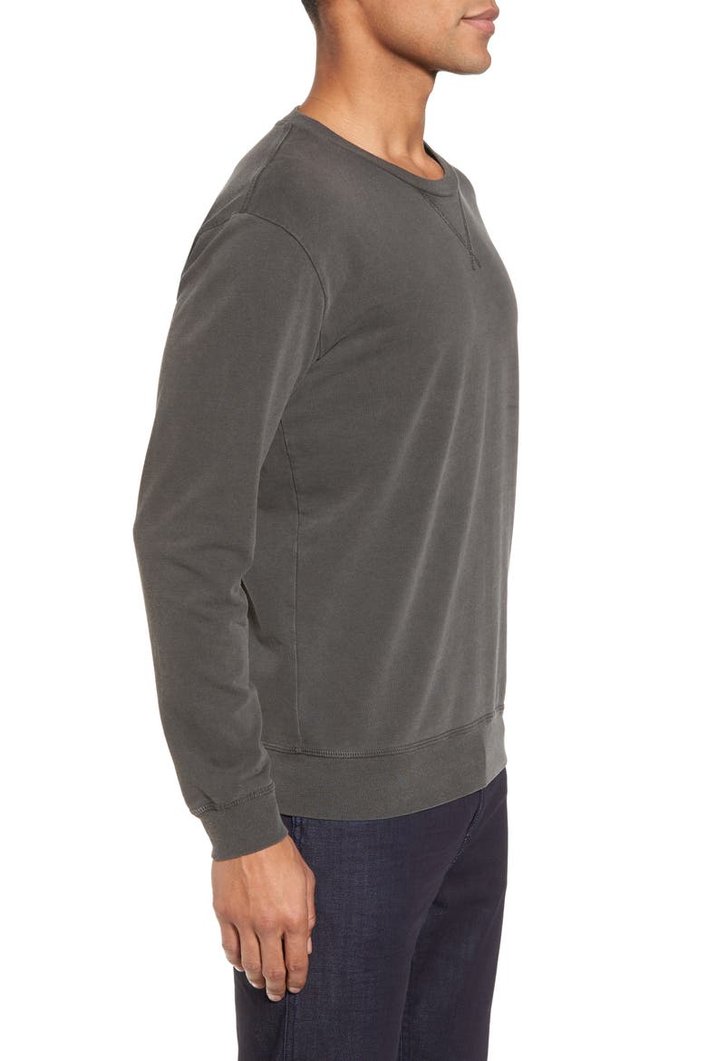 Slim Fit Crewneck Sweatshirt, Alternate, color, FADED BLACK
