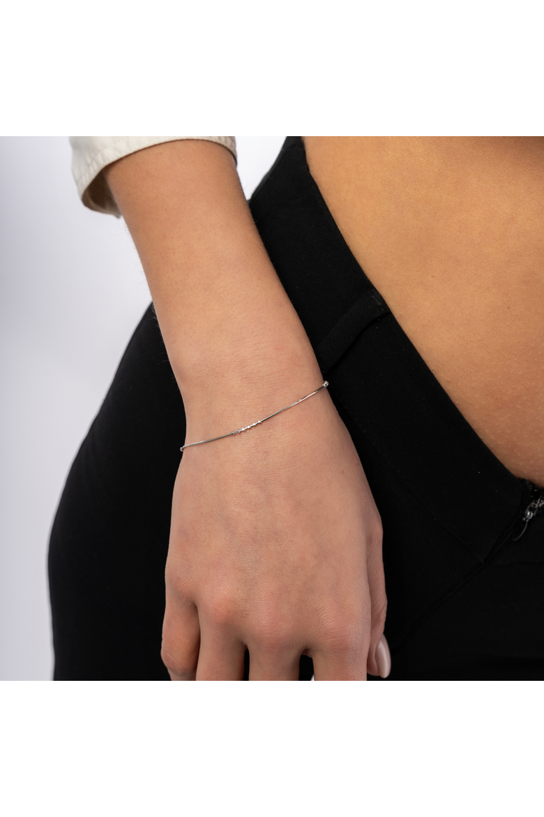 Six Beads Sterling Silver Bracelet, Alternate, color, Silver