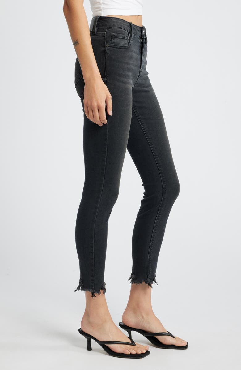 HIDDEN JEANS Chewed Hem Mid Rise Ankle Skinny Jeans, Alternate, color, 