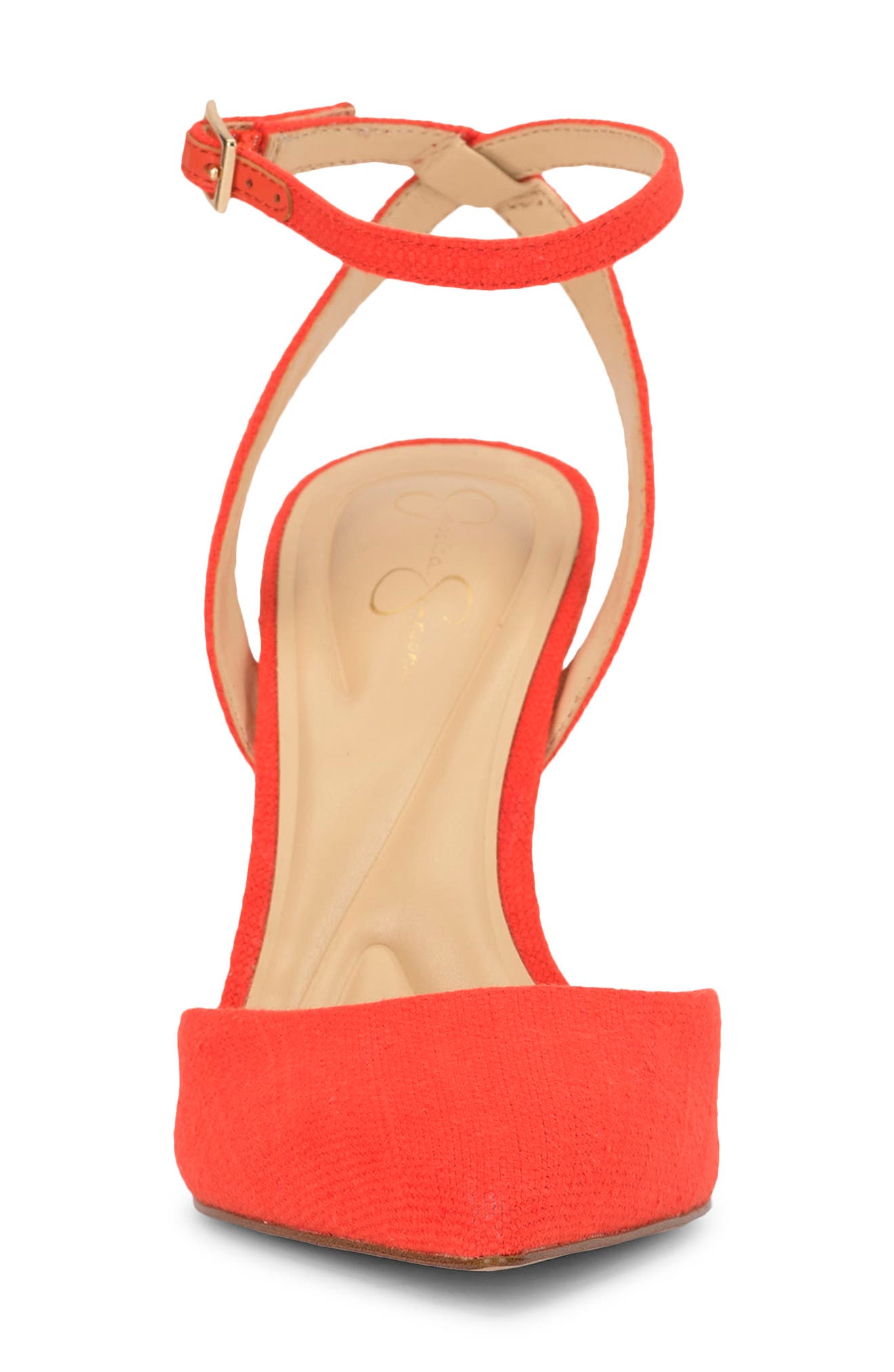 Jessica Simpson Ocanna Ankle Strap Pointed Toe Pump, Alternate, color, Orange 04