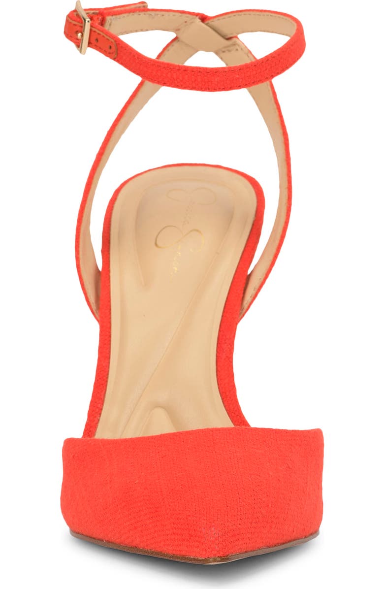 Jessica Simpson Ocanna Ankle Strap Pointed Toe Pump, Alternate, color, Orange 04