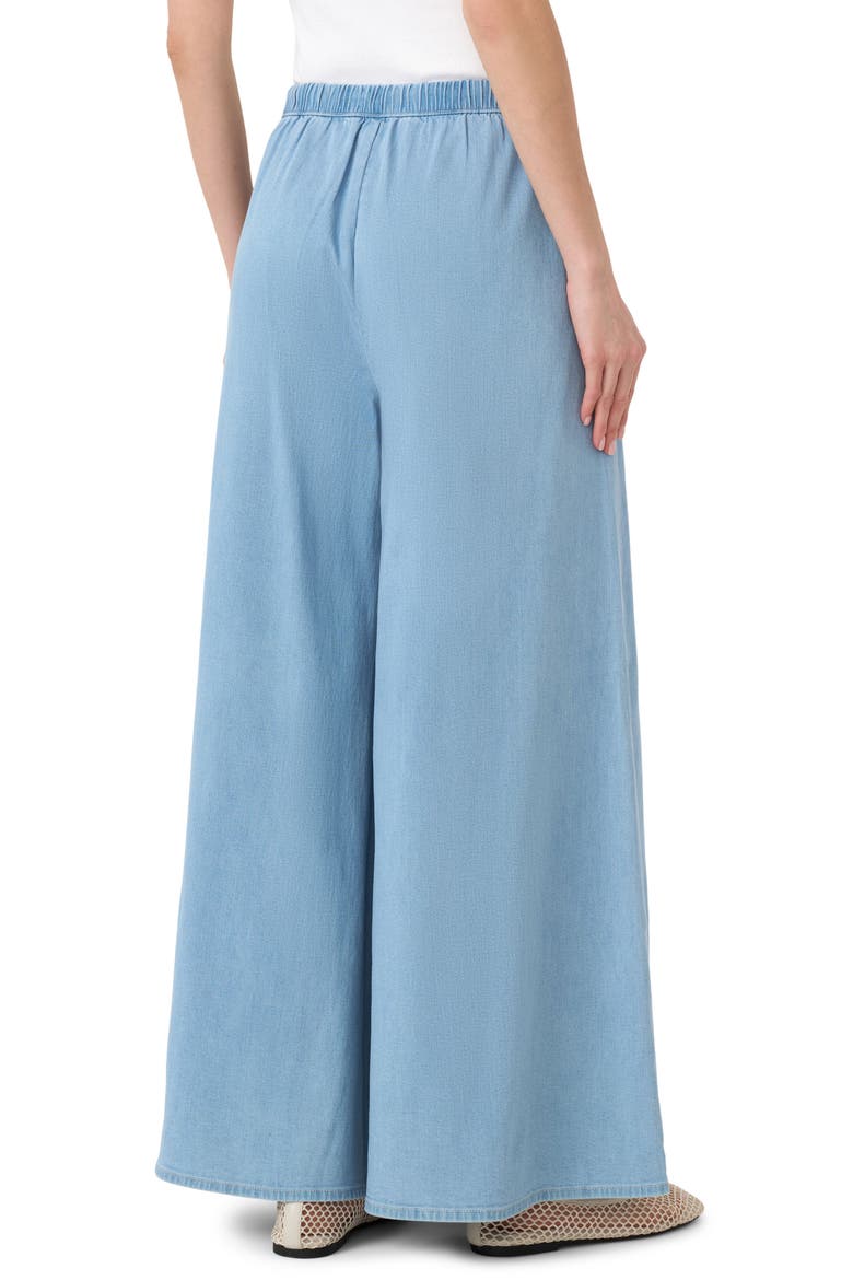Chambray Wide Leg Beach Pants, Alternate, color, LIGHT WASH (DENIM)