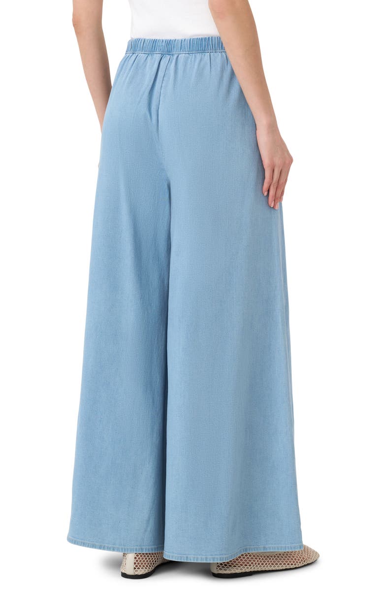 RM Rebecca Minkoff Chambray Wide Leg Beach Pants, Alternate, color, Light Wash (Denim)