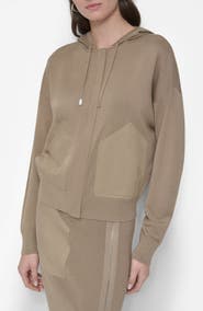 DKNY Mixed Media Hoodie