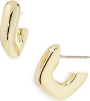 Madewell Sculptural Huggie Hoop Earrings