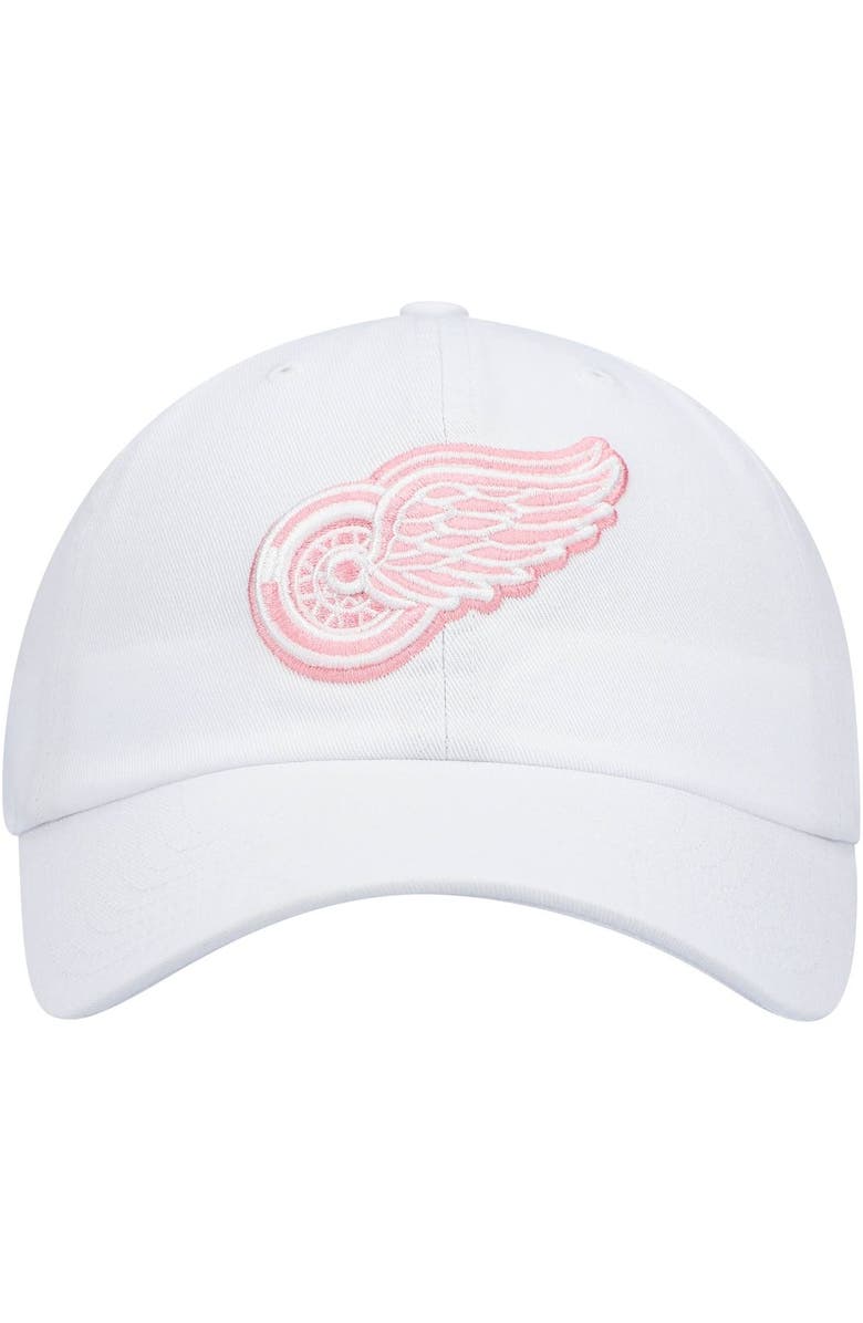 '47 Men's '47 White Detroit Red Wings Team Clean Up Adjustable Hat, Alternate, color,