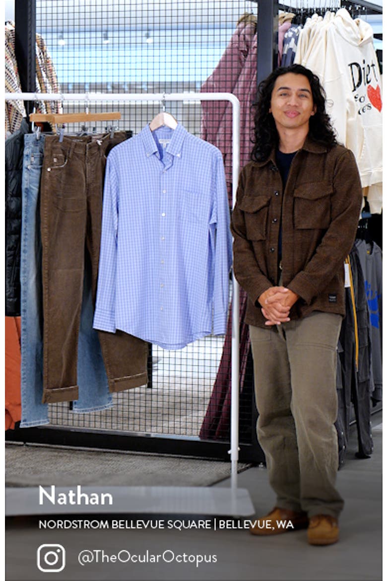 Hawkes Check Performance Twill Button-Down Shirt video