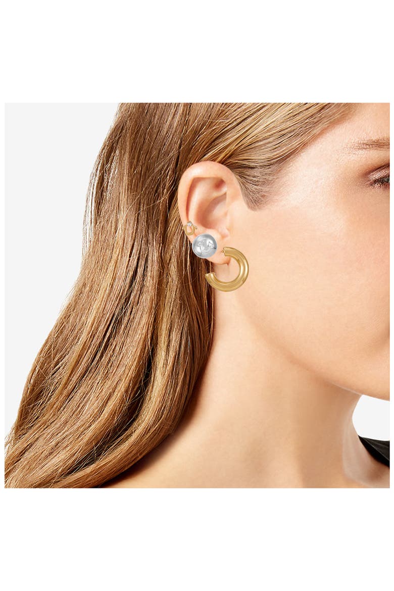 Two-Tone 3-Pack Assorted Earrings, Alternate, color, TWO TONE