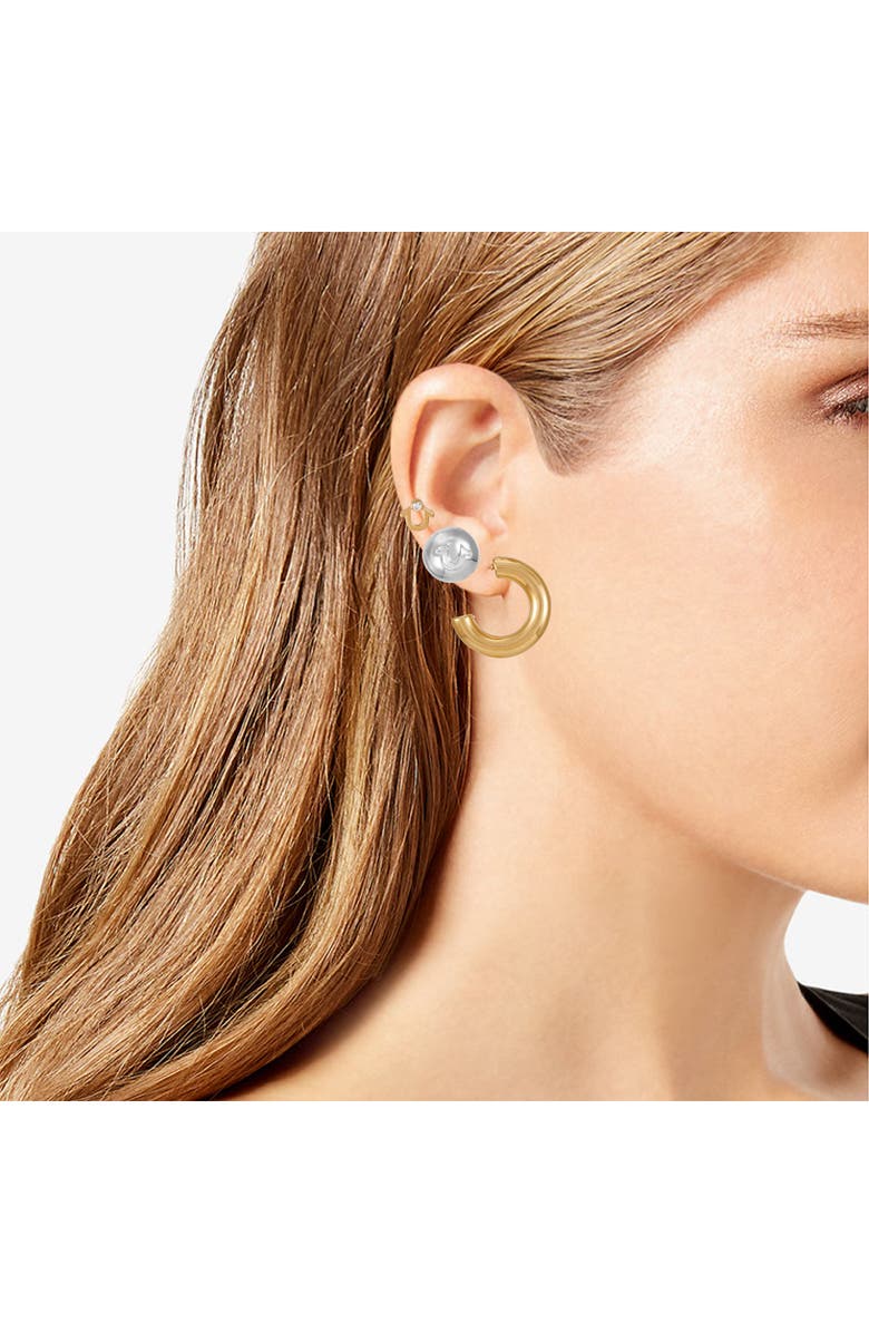 True Religion Two-Tone 3-Pack Assorted Earrings, Alternate, color, Two Tone