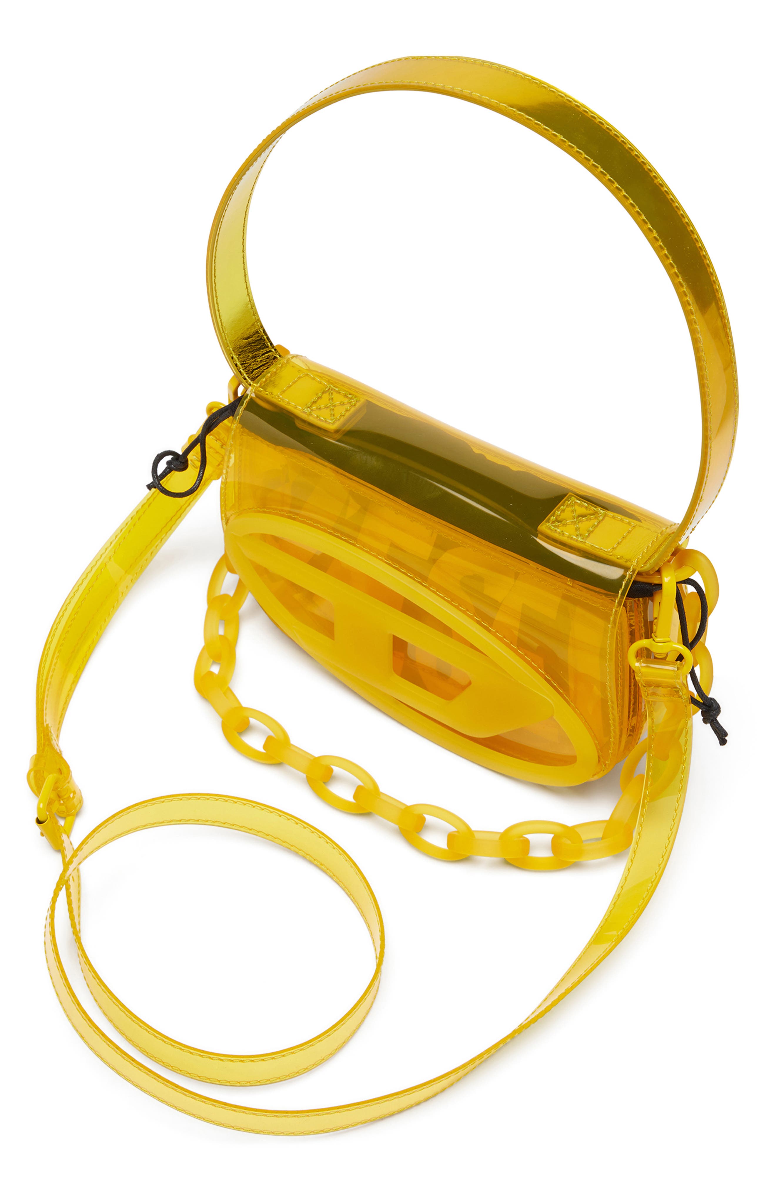 DIESEL<sup>®</sup> 1DR-Iconic Transparent TPU Shoulder Bag, Alternate, color, Yellow